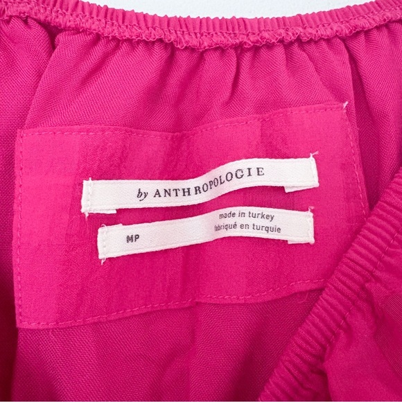 NWOT Anthropologie Francesca Tiered Midi Dress Size Medium Petite. Hot pink - Picture 14 of 14